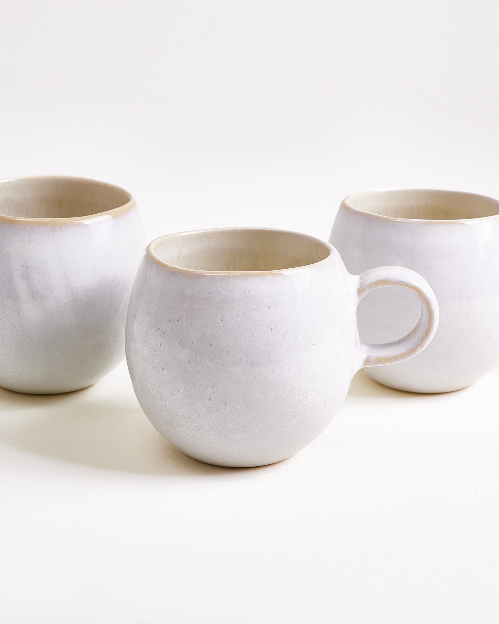Small Sand Ceramic Mug Set of Four