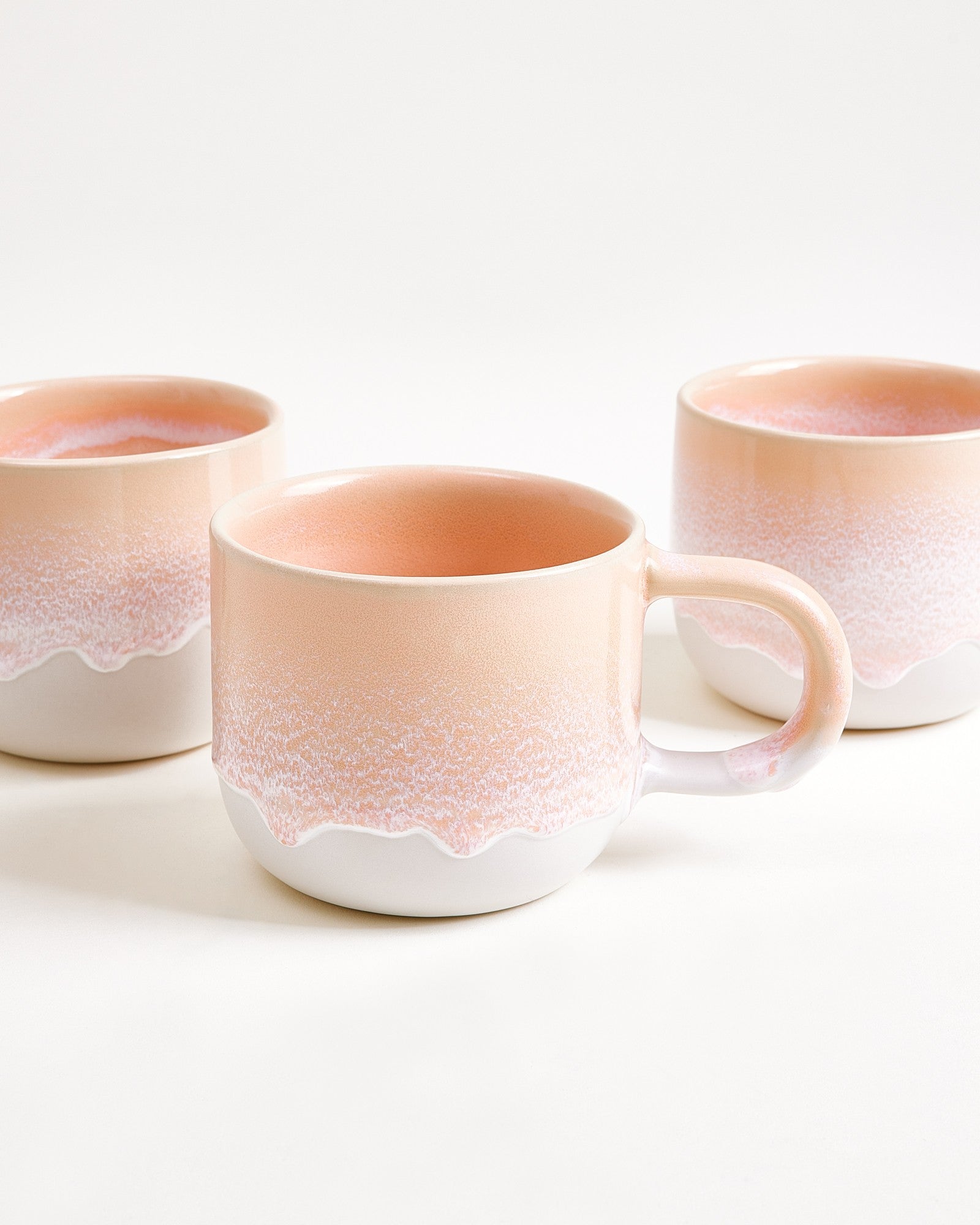 Small Apricot Ceramic Mug Set of Six