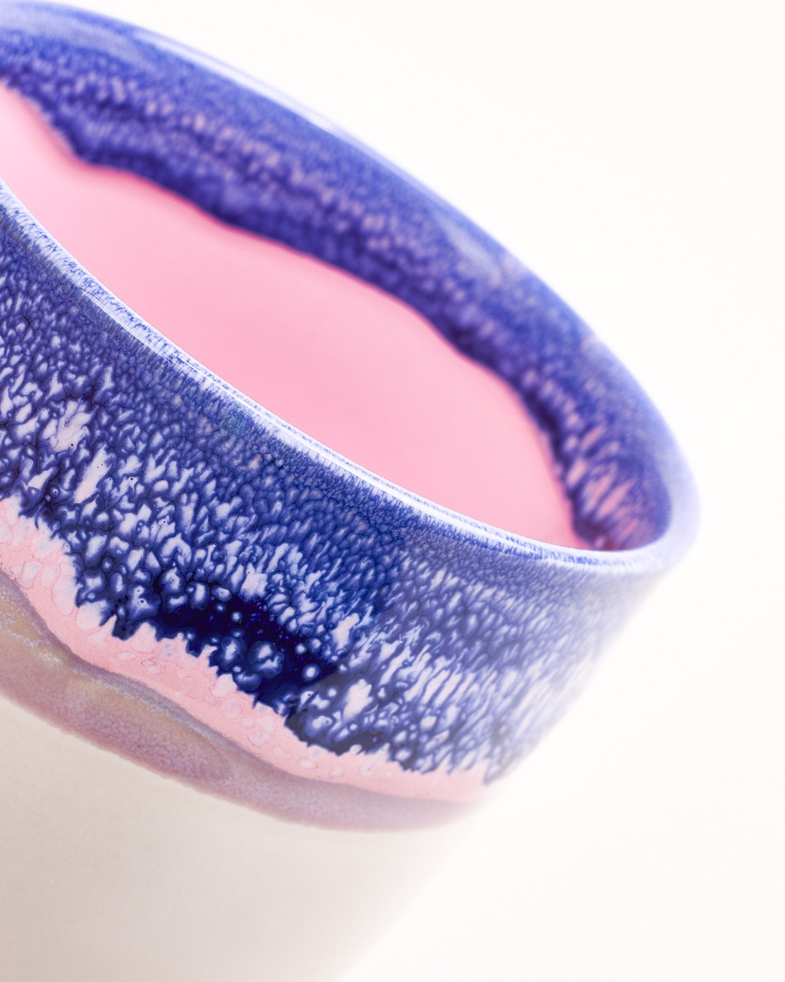 Large Blue Lilac Ceramic Mug Set of Six