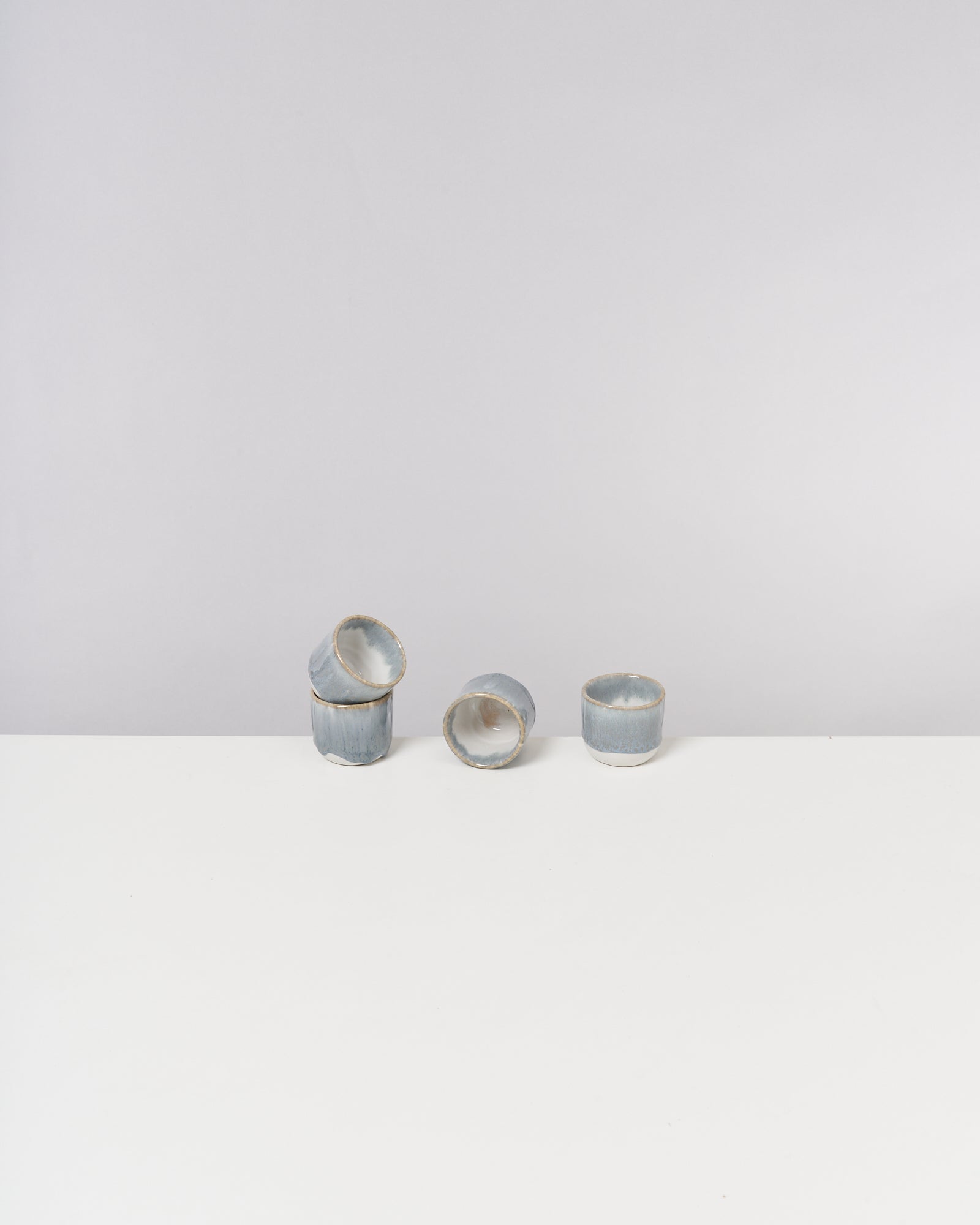 Everyday Gray Blue Espresso Cup Set of Four