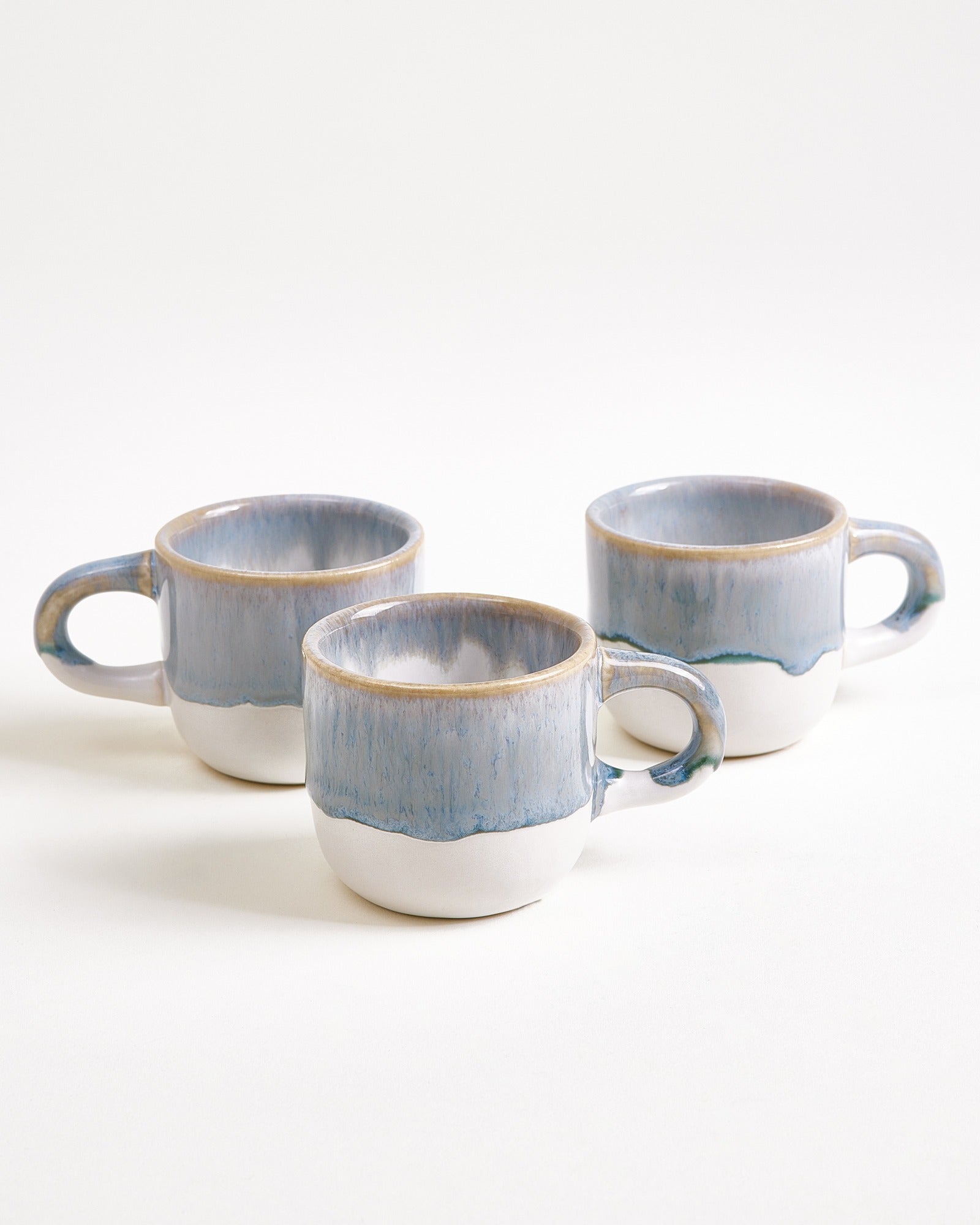 Everyday Refined Gray Blue Espresso Cup Set of Six