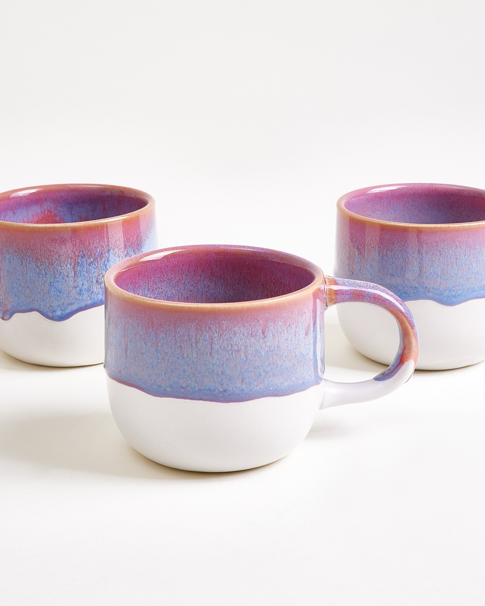 Small Lilac Ceramic Mug Set of Four