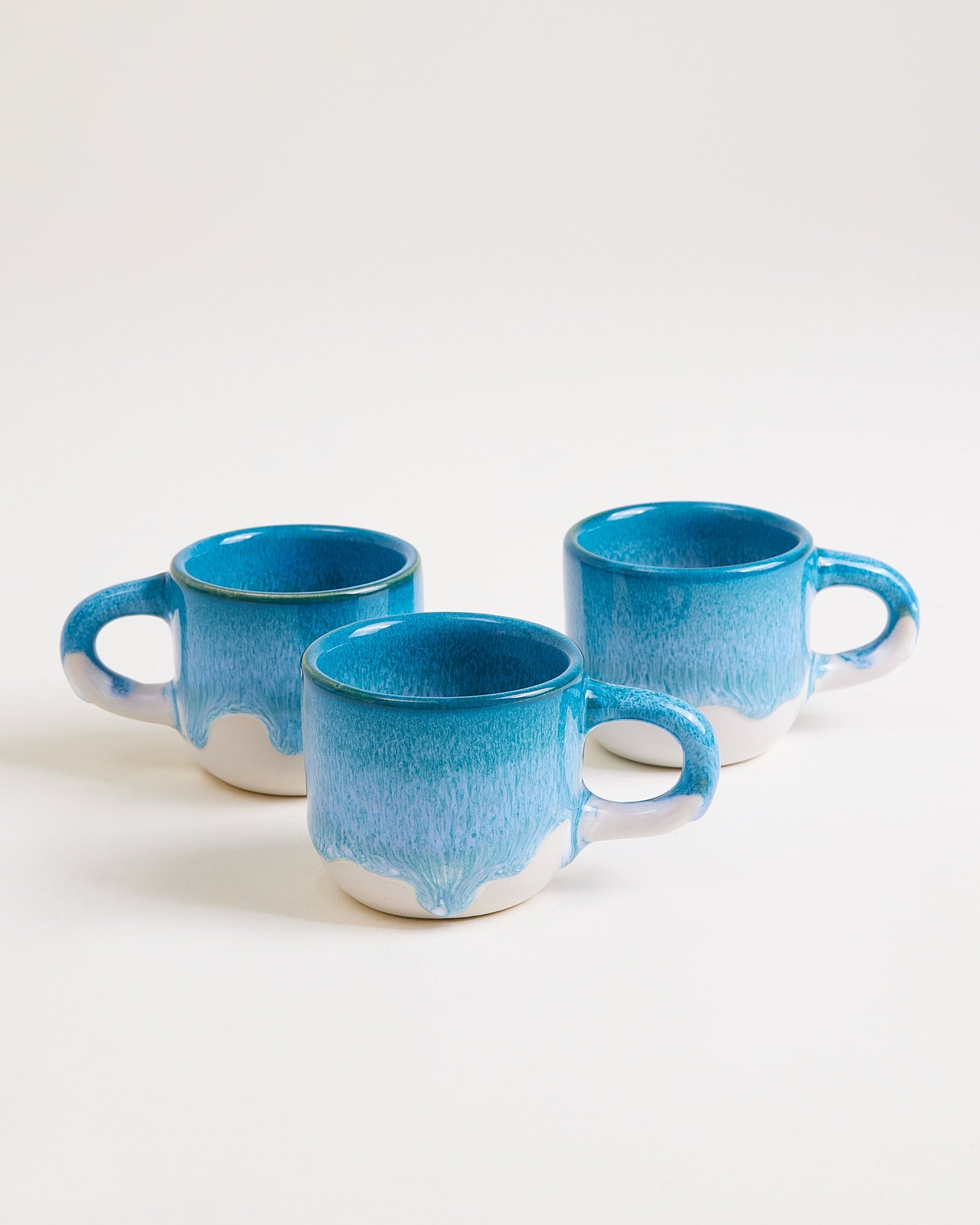 Everyday Rounded Turquoise Espresso Cup Set of Four