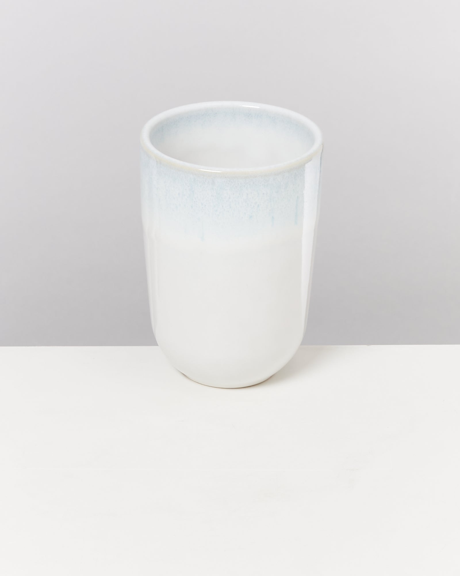 Large Mint White Ceramic Cup Set of Six