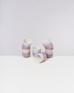 Small Flieder Ceramic Cup Set of Six