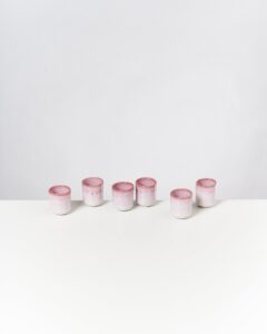 Everyday Pink White Espresso Cup Set of Six