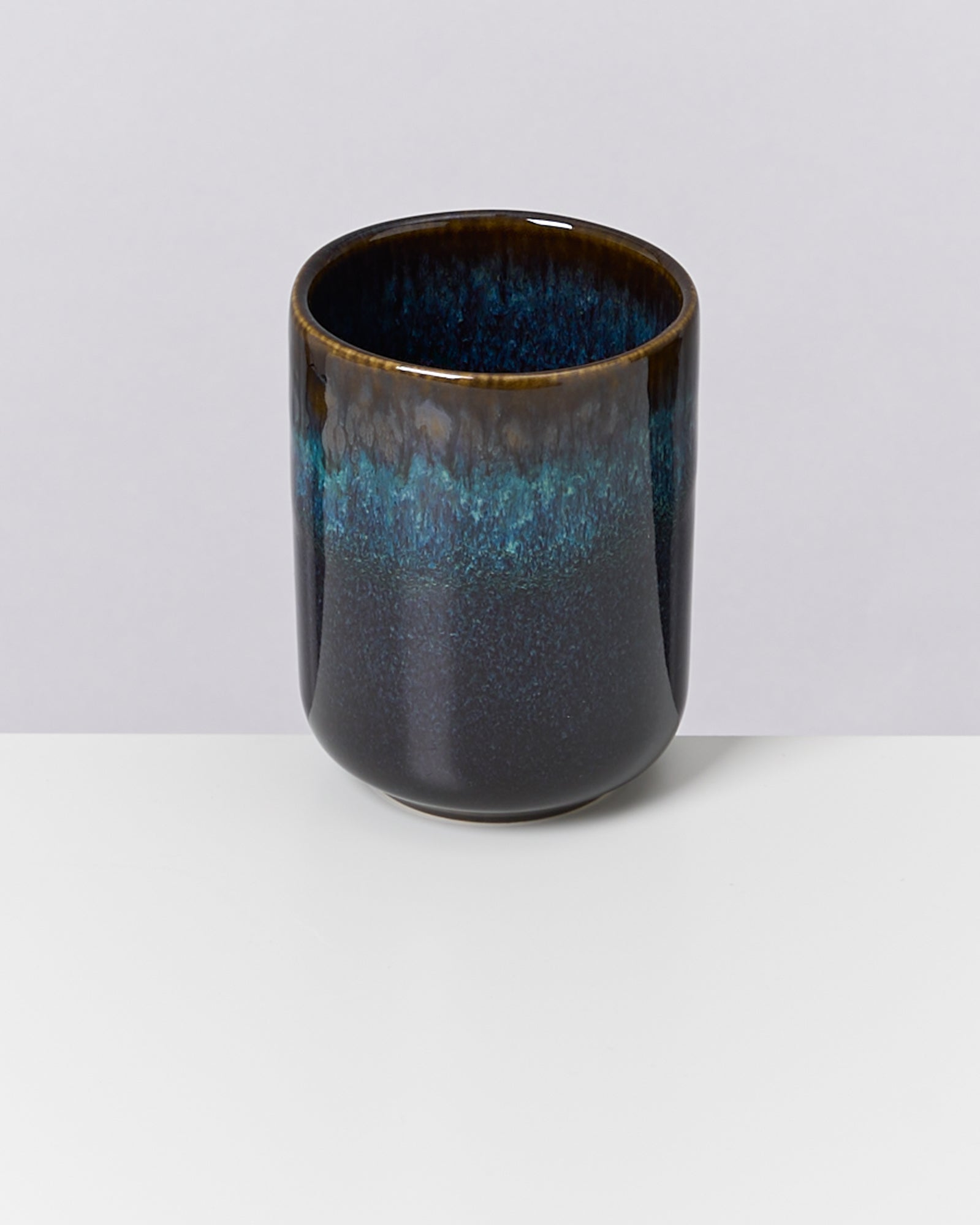 Large Oceanblue Ceramic Cup Set of Four