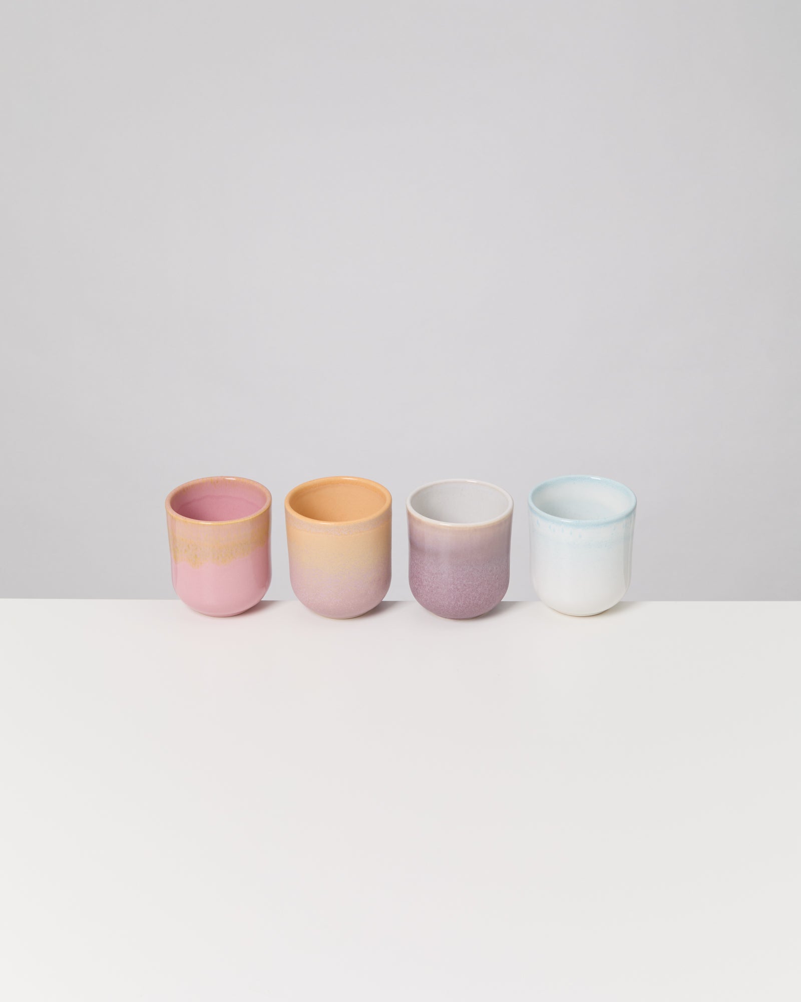 Small Retro Vibe Mix Ceramic Cup Set of Four