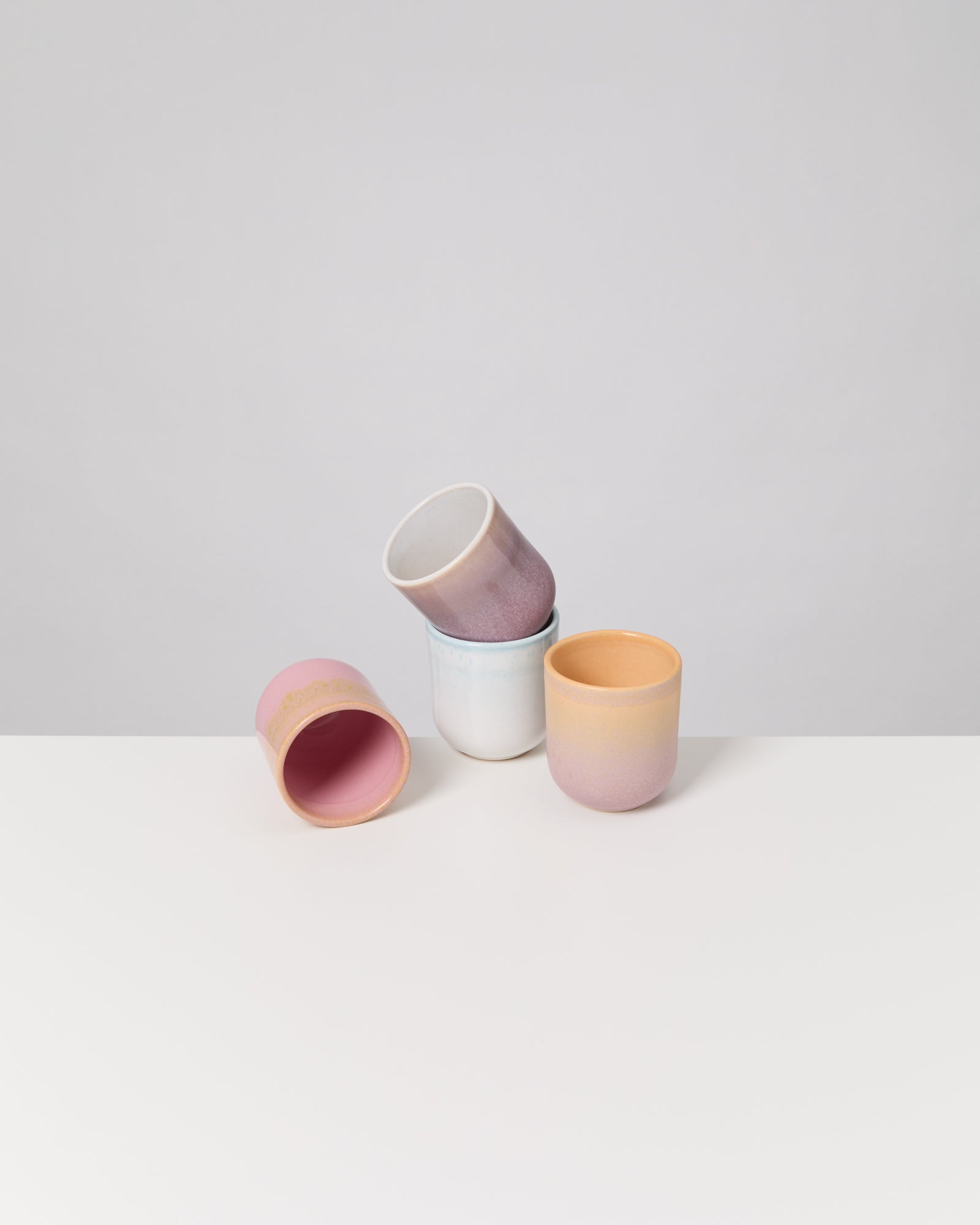Small Retro Vibe Mix Ceramic Cup Set of Four