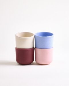 Small Mix Ceramic Cup Set of Four