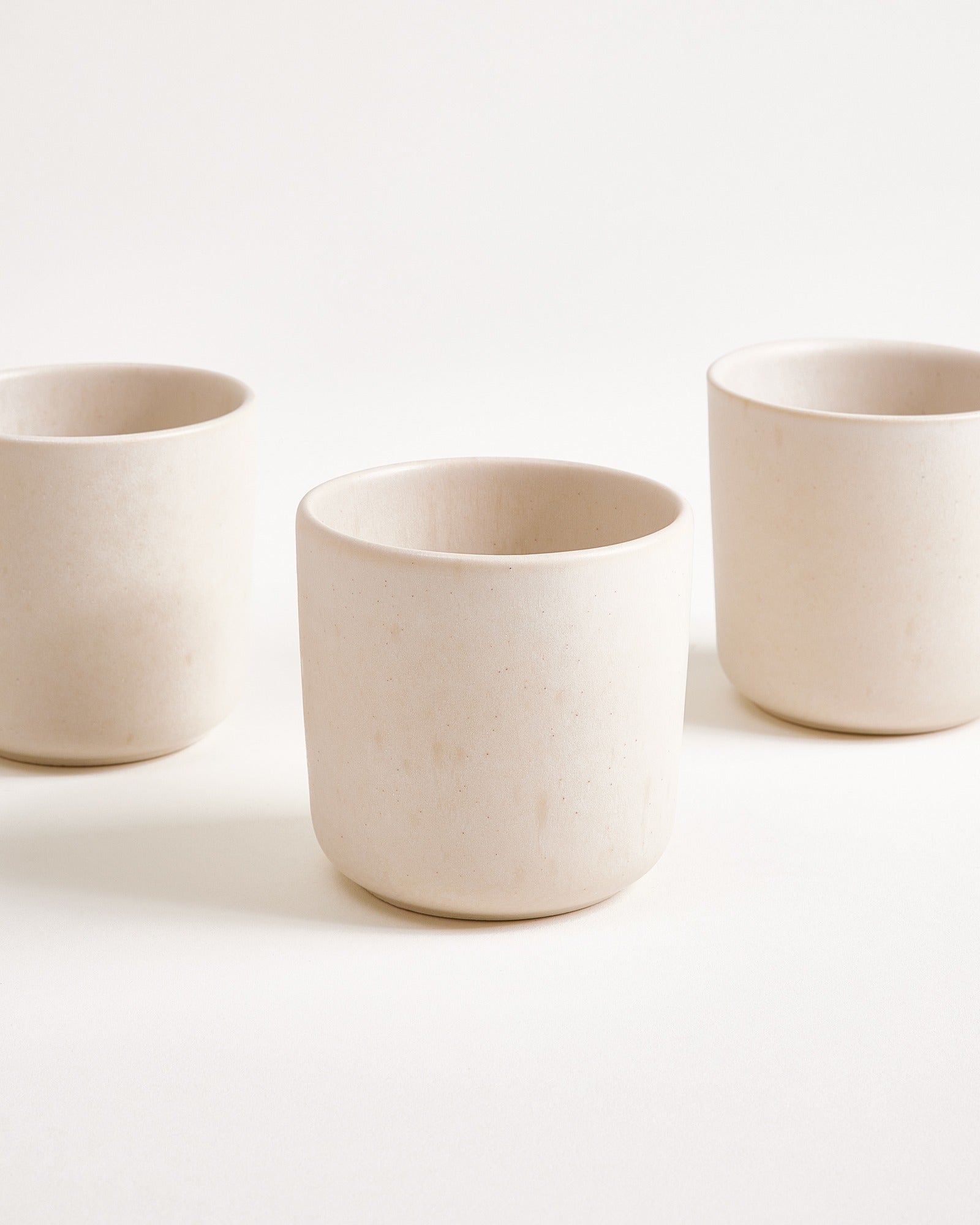 Small Everyday Sand Ceramic Cup Set of Six